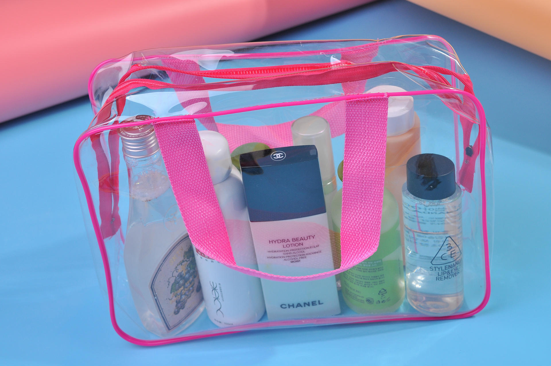 PVC Buggy Bag Storage Bag Washing and Makeup Bag Transparent Three-Piece Set Organizing Bag PVC Three-Piece Set