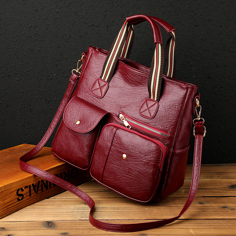 Messenger Bag Handbag Large Capacity Multi-Pocket Shoulder Bag Middle-Aged Mother Bag Storage Bag