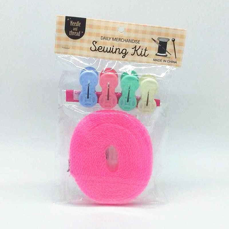 Hanging card windproof line clothesline clip plastic clip windproof line plus clip two-piece set
