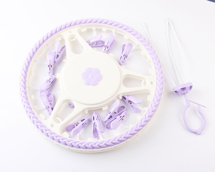 18 PCs Drying round Clothes Hanger with Clips round Drying Clip Socks Rack Plastic Clip Drying Socks Clip 18 PCs Drying round Clothes Hanger with Clips round Drying Clip Socks Rack Plastic Clip Drying Socks Clip