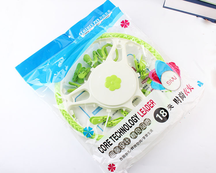 18 PCs Drying round Clothes Hanger with Clips round Drying Clip Socks Rack Plastic Clip Drying Socks Clip 18 PCs Drying round Clothes Hanger with Clips round Drying Clip Socks Rack Plastic Clip Drying Socks Clip
