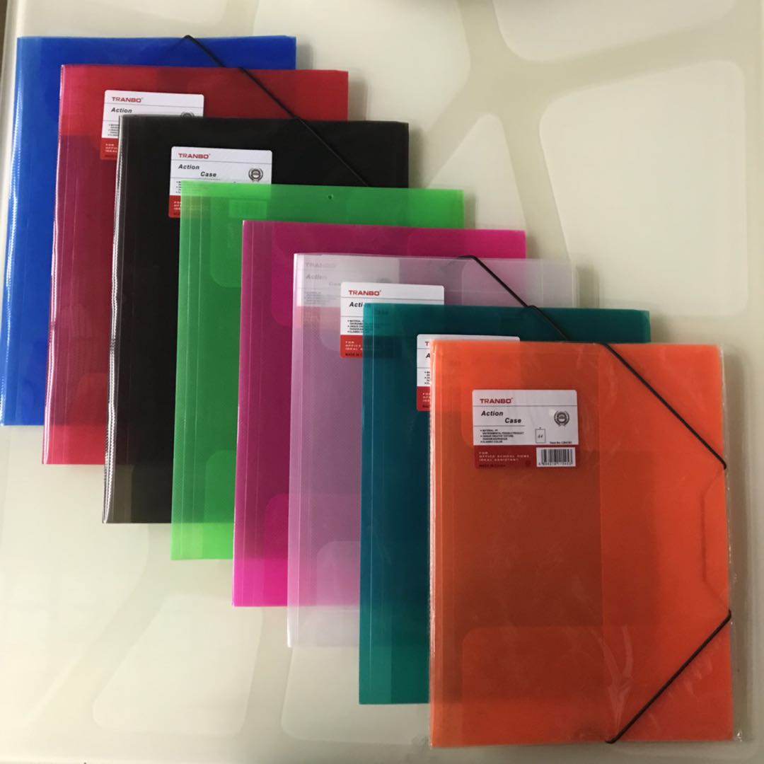 TRANBO PP file folder A4 FC size report folder with elastic plastic clip folder OEM TRANBO PP file folder A4 FC size report folder with elastic plastic clip folder OEM