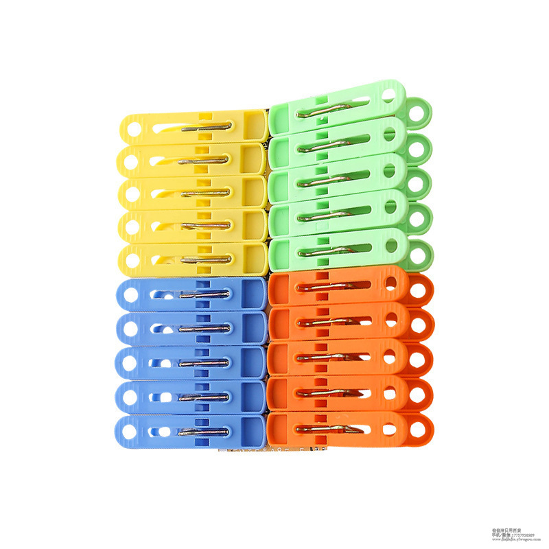 Solid Color Windproof Clothespin Spring Plastic Clip Clothes Pin 20 Pieces a Pack Clip