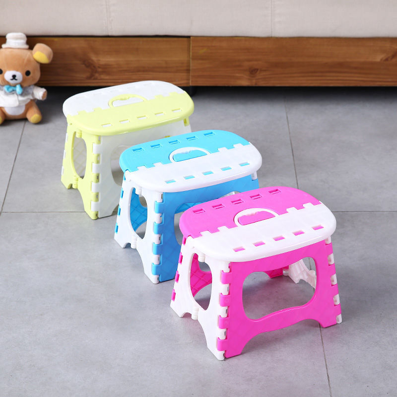 Thickened Fold Folding Stool Plastic Portable Outdoor Folding Stool Chair Children Can Folding Stool Small Bench Low Stool