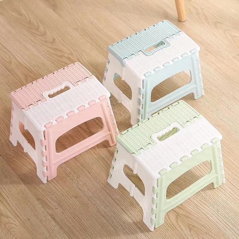 Thickened Fold Folding Stool Plastic Portable Outdoor Folding Stool Chair Children Can Folding Stool Small Bench Low Stool