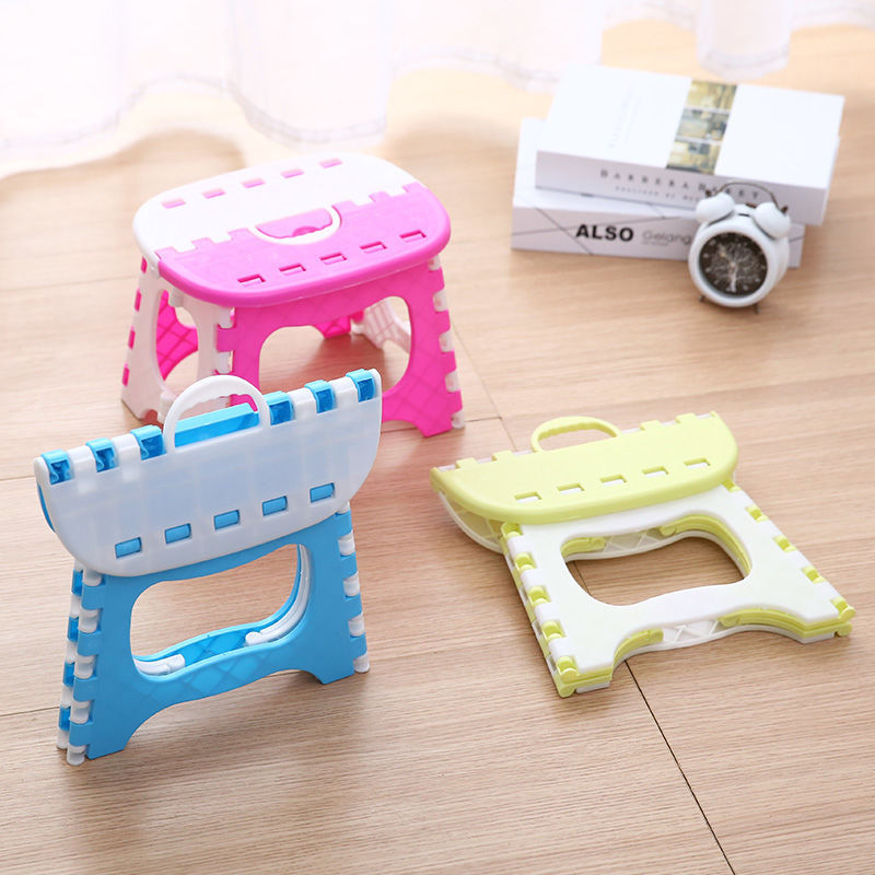 Thickened Fold Folding Stool Plastic Portable Outdoor Folding Stool Chair Children Can Folding Stool Small Bench Low Stool