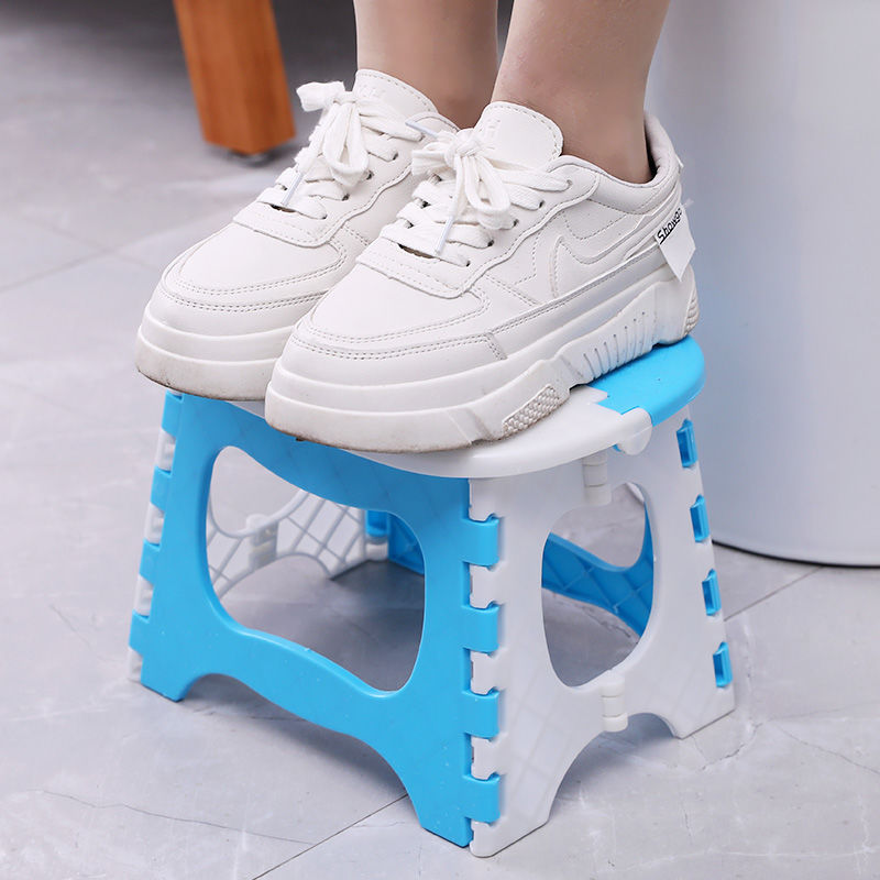 Thickened Fold Folding Stool Plastic Portable Outdoor Folding Stool Chair Children Can Folding Stool Small Bench Low Stool
