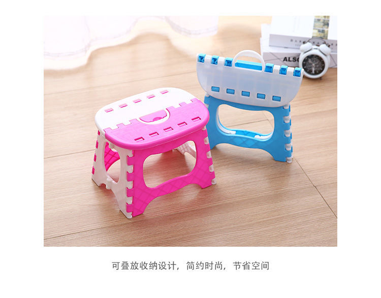 Thickened Fold Folding Stool Plastic Portable Outdoor Folding Stool Chair Children Can Folding Stool Small Bench Low Stool