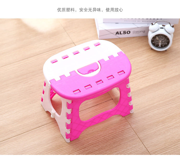 Thickened Fold Folding Stool Plastic Portable Outdoor Folding Stool Chair Children Can Folding Stool Small Bench Low Stool