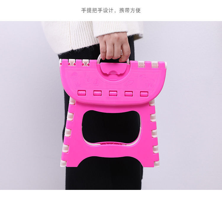 Thickened Fold Folding Stool Plastic Portable Outdoor Folding Stool Chair Children Can Folding Stool Small Bench Low Stool