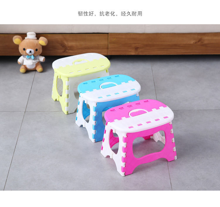 Thickened Fold Folding Stool Plastic Portable Outdoor Folding Stool Chair Children Can Folding Stool Small Bench Low Stool