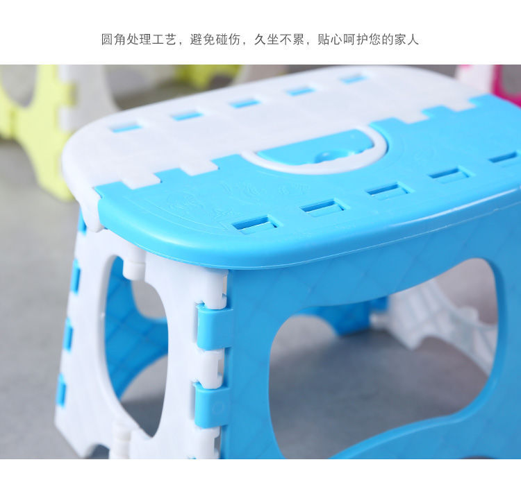 Thickened Fold Folding Stool Plastic Portable Outdoor Folding Stool Chair Children Can Folding Stool Small Bench Low Stool