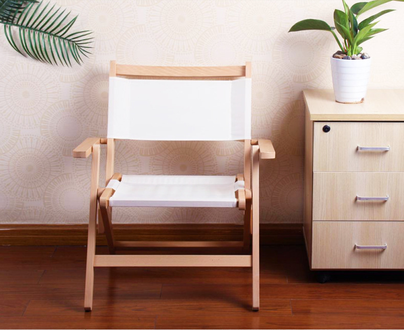 Exclusive for Cross-Border Outdoor Leisure Solid Wood Folding Chair Beach Camping Fishing Folding stool