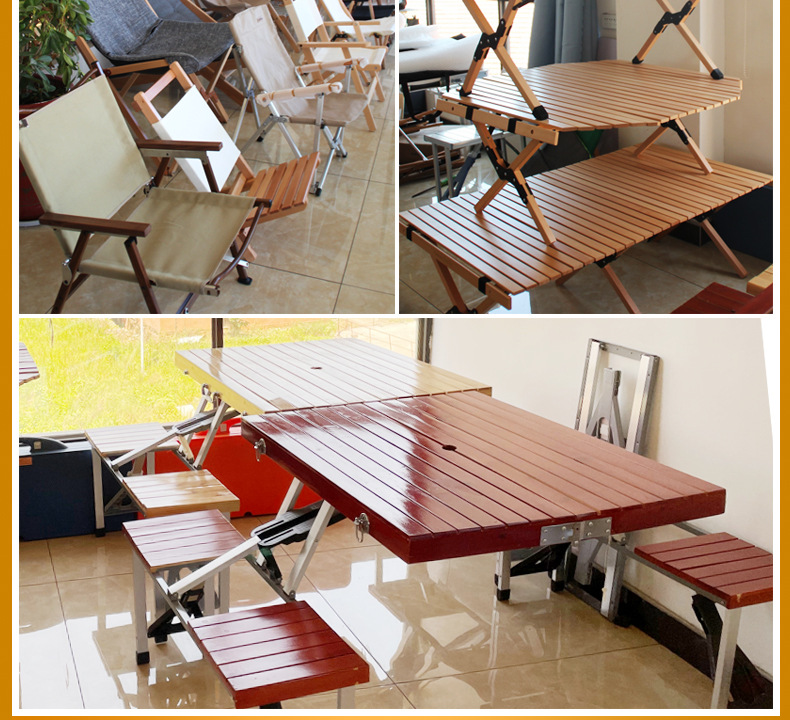 Exclusive for Cross-Border Outdoor Leisure Solid Wood Folding Chair Beach Camping Fishing Folding stool
