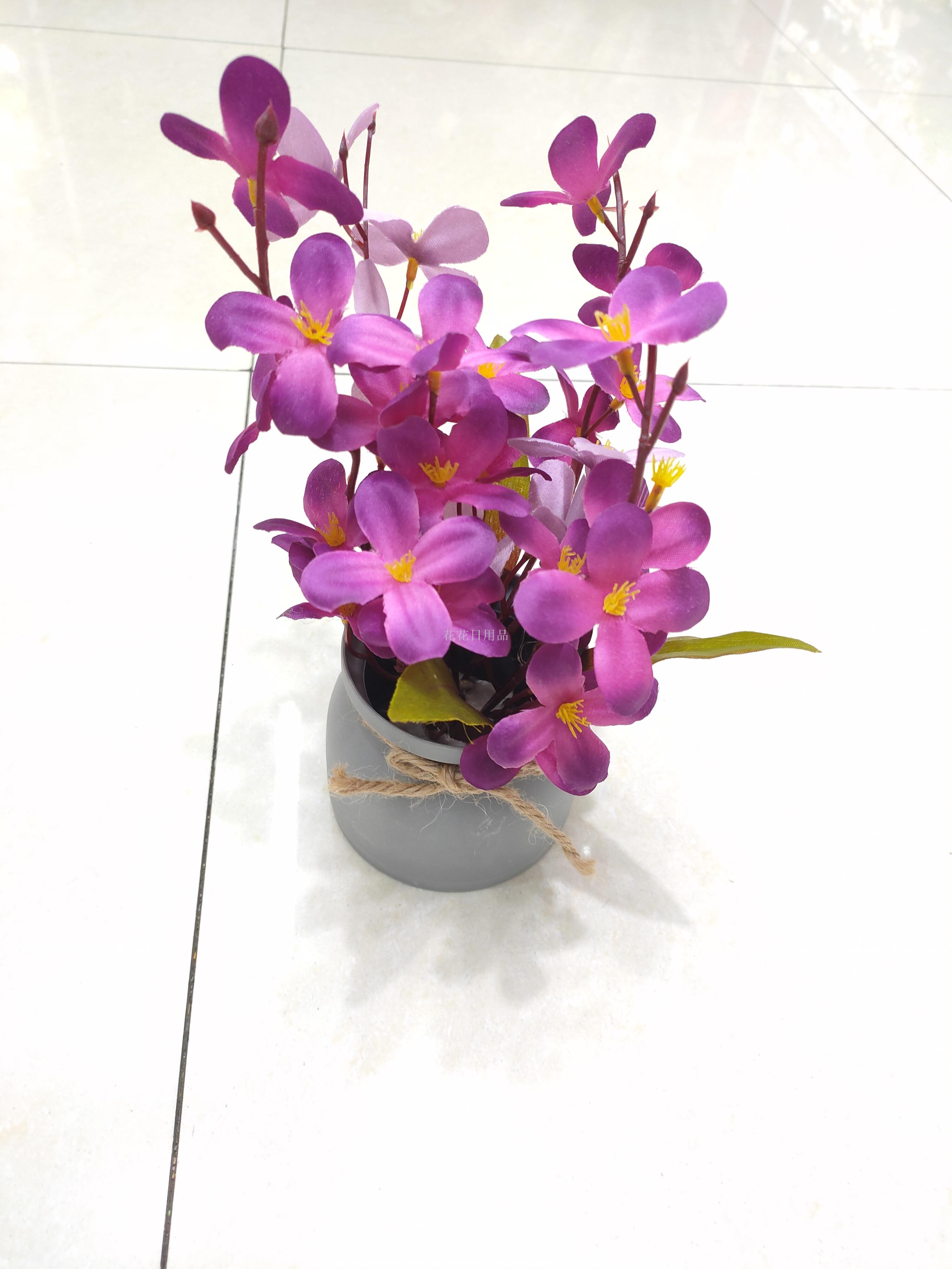 Artificial flower false flower color plastic basin winter jasmine bonsai decorative living room table decorations