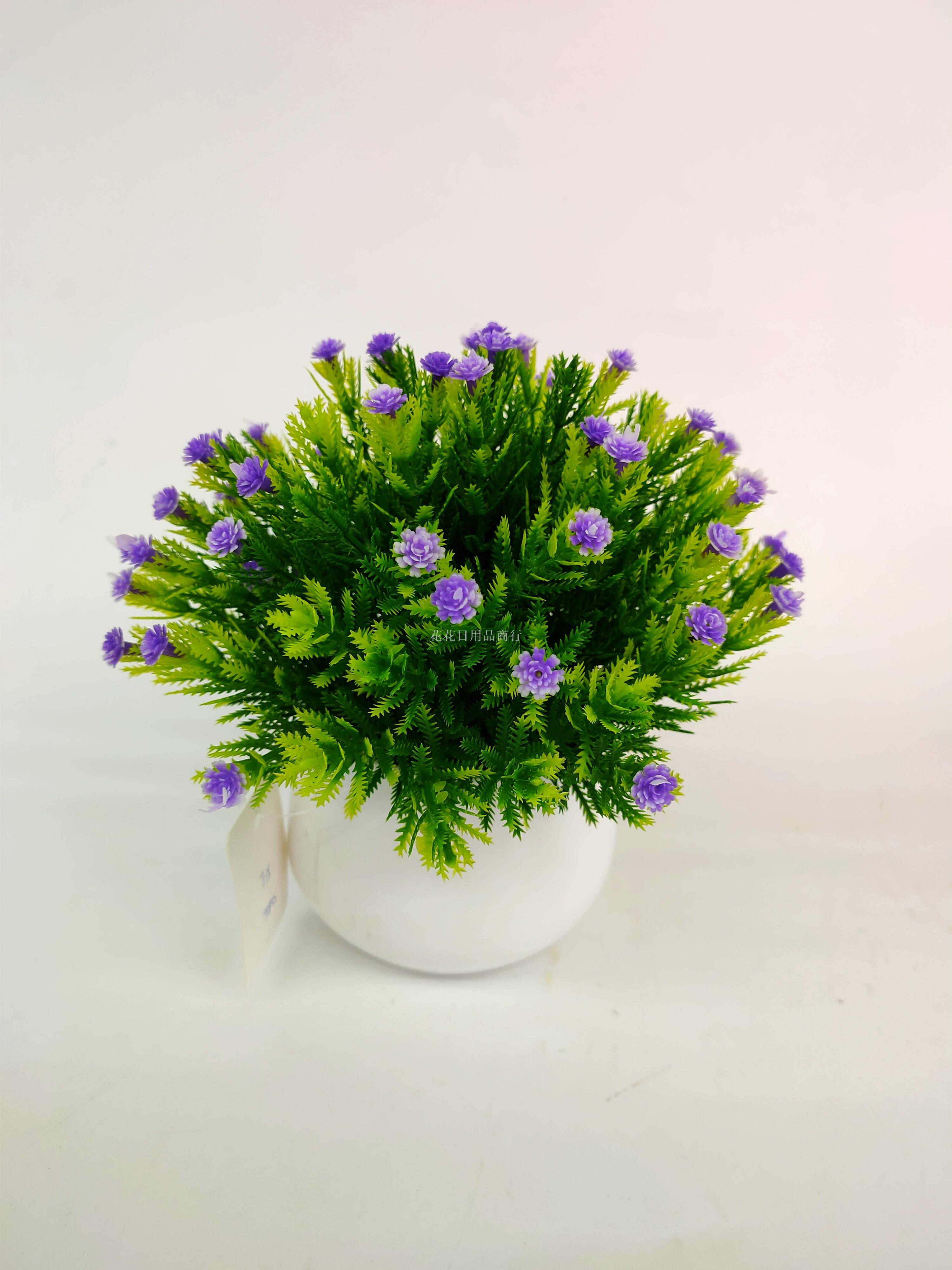 Artificial flower plastic basin full of sky green plant bonsai adornment sitting room bedroom table and so on