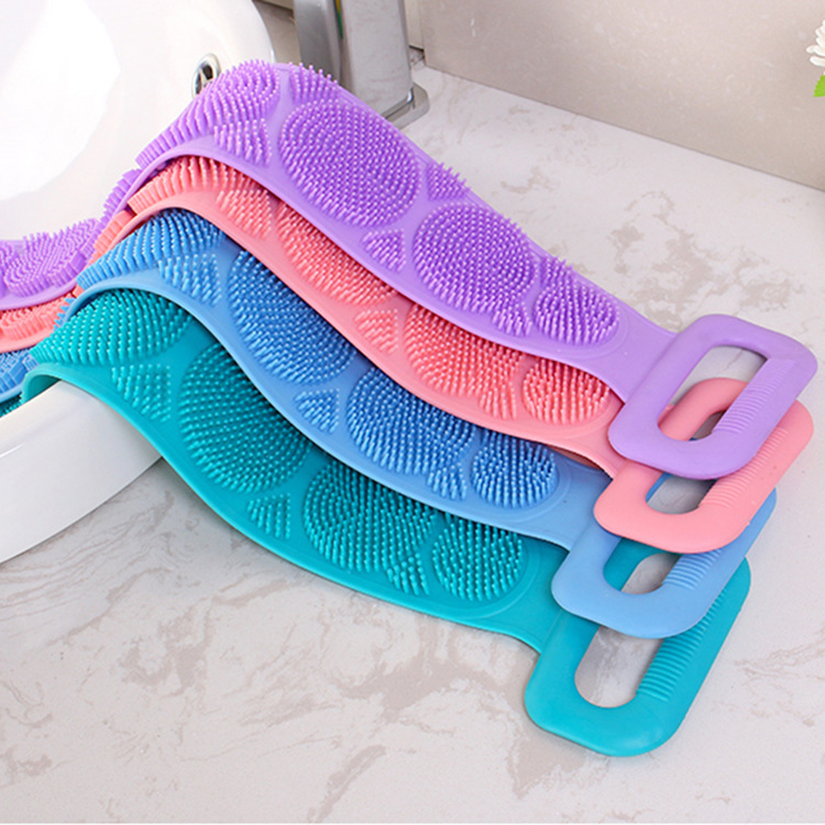 Bath Towel Bath Towel Yellow Background with Florals Massage Bath Brush Easy to Clean Back Rub Soft Rubber Shower Strip Stall Supply