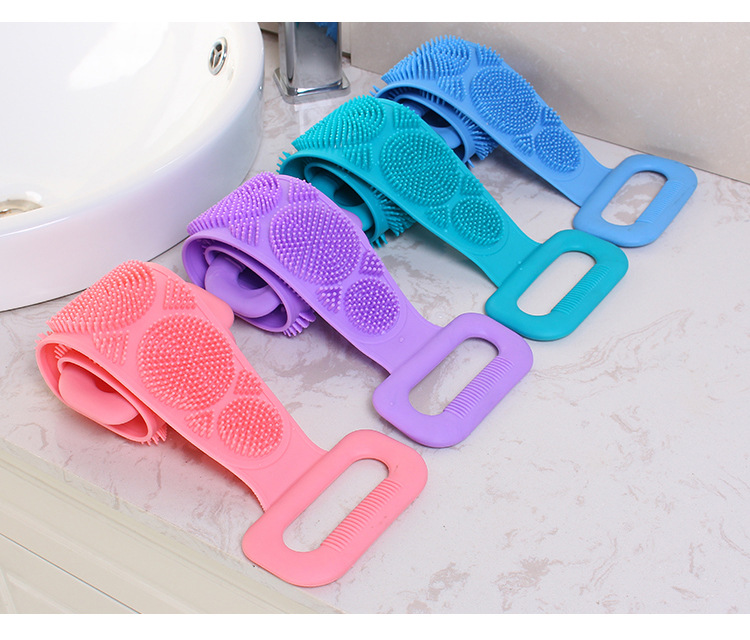 Bath Towel Bath Towel Yellow Background with Florals Massage Bath Brush Easy to Clean Back Rub Soft Rubber Shower Strip Stall Supply