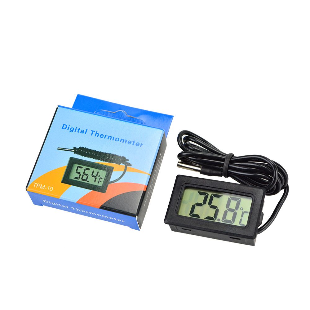 Mini Thermometer Embedded Electronic Digital Fish Tank Thermometer Refrigerator Water-Thermometer Waterproof  Tpm-10