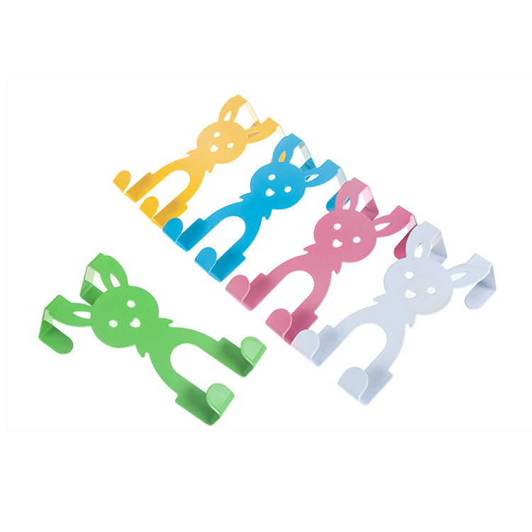 Cartoon Rabbit Iron Door Hook Clothes Rack Door Back Hook Storage Rack Clothes Hook Door Rack Nail-Free