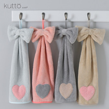 Kutto Coral Fleece Cartoon Hanging Towel Cute Hamster Absorbent Kitchen Bathroom Thickened Small Tower