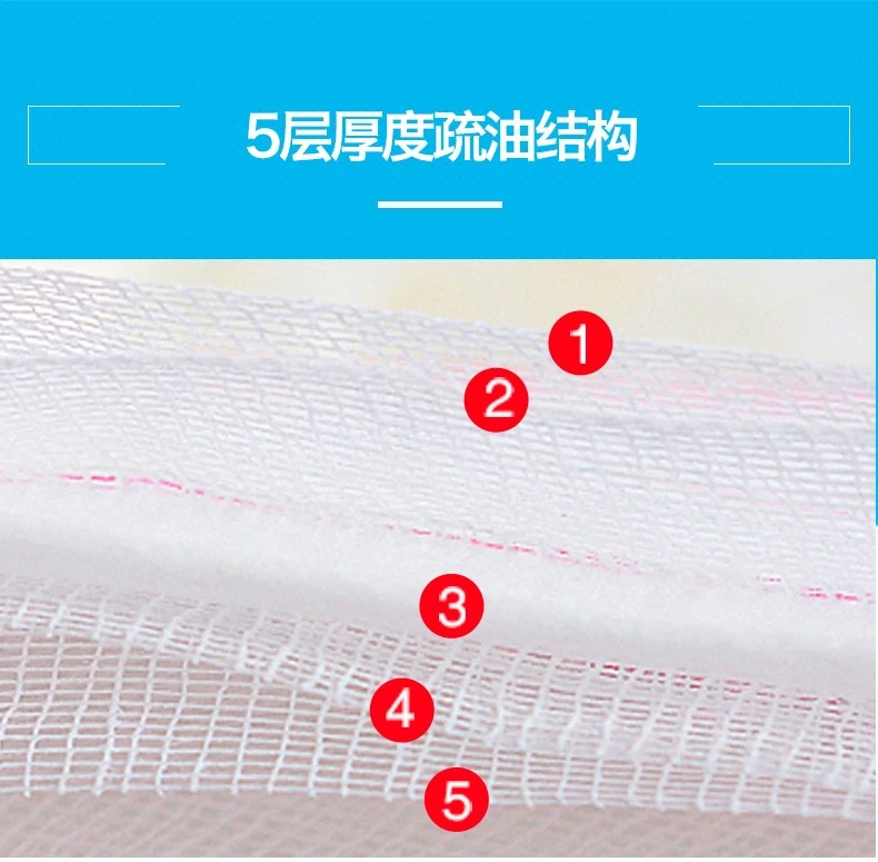 Dishcloth 5-Layer Thickened 28*28 Oil-Free Household Cleaning Towel Kitchen Rag Oil Removing and Water Absorbing Dish Towel