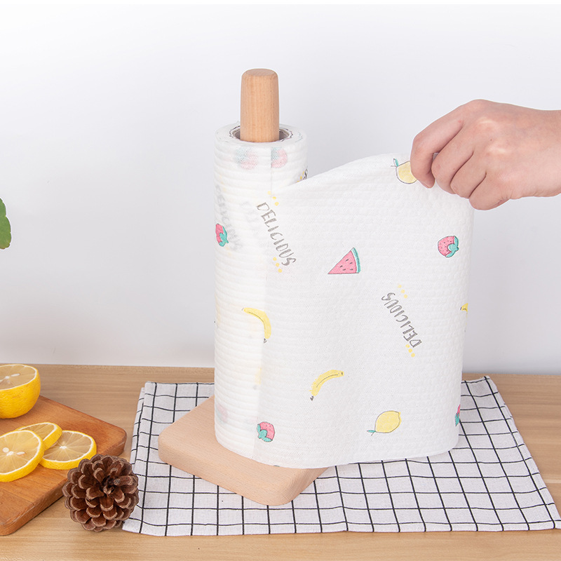 Vertical Tissue Holder Simple Japanese Roll Paper Holder Solid Wood Kitchen Paper Holder Toilet Paper Roll Paper Holder Beech Paper Towel Holder