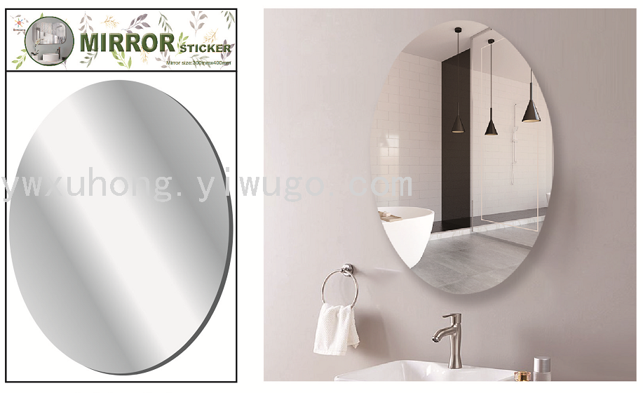 In Stock Wholesale Dressing Mirror  Stickers Custom Wall Stickers Self-Adhesive Dance Mirror Acrylic Mirror Stickers