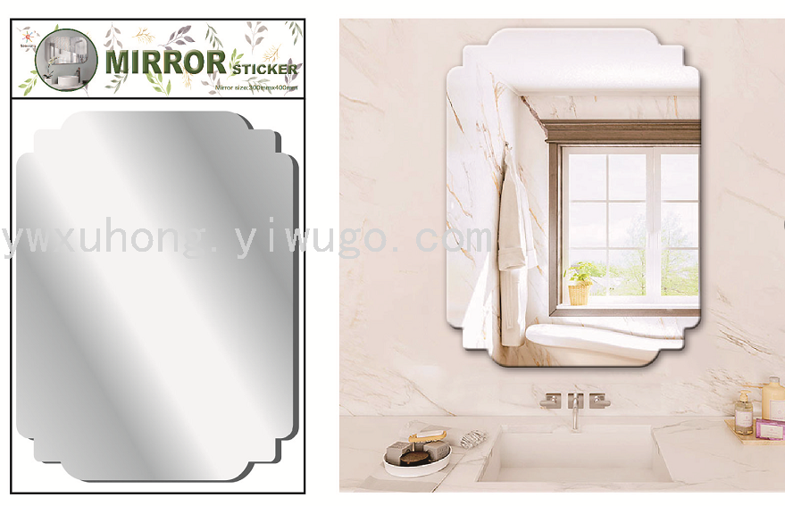 In Stock Wholesale Dressing Mirror  Stickers Custom Wall Stickers Self-Adhesive Dance Mirror Acrylic Mirror Stickers