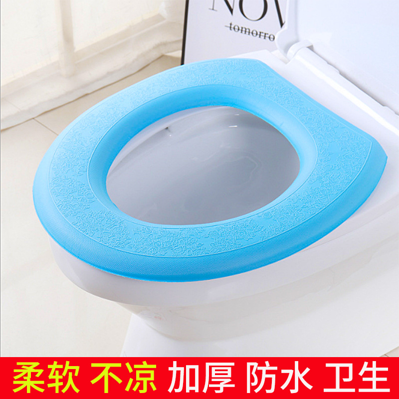 Universal Toilet Pad Cushion Thickened Waterproof Toilet Cushion Adhesive Ferrule Washable Foam Plastic Toilet Seat Cover
