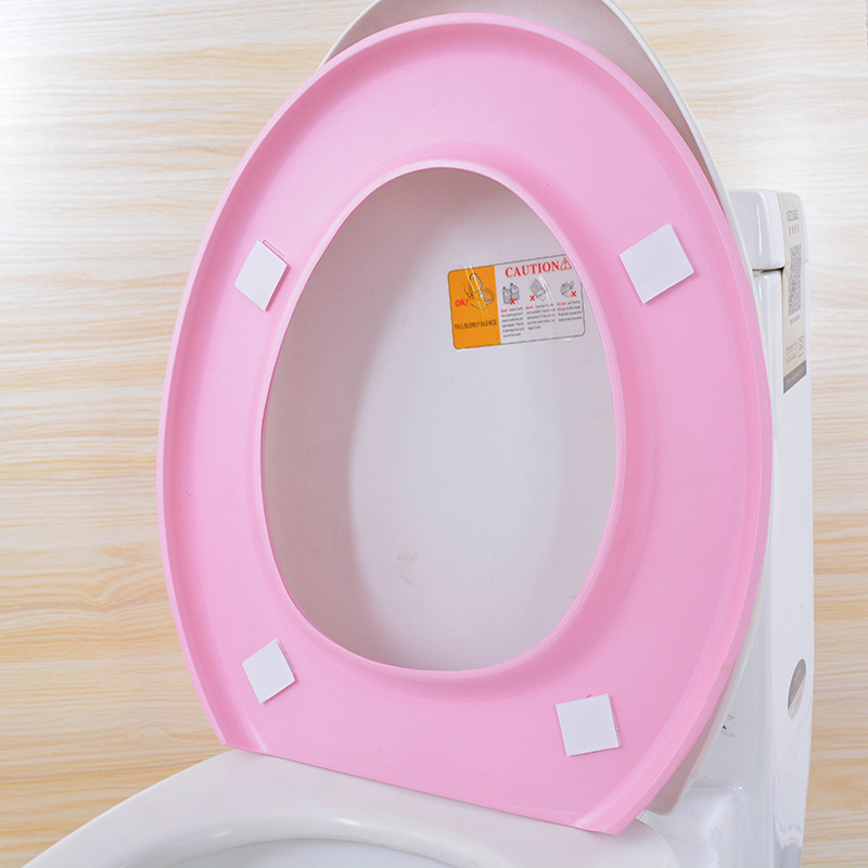 Universal Toilet Pad Cushion Thickened Waterproof Toilet Cushion Adhesive Ferrule Washable Foam Plastic Toilet Seat Cover