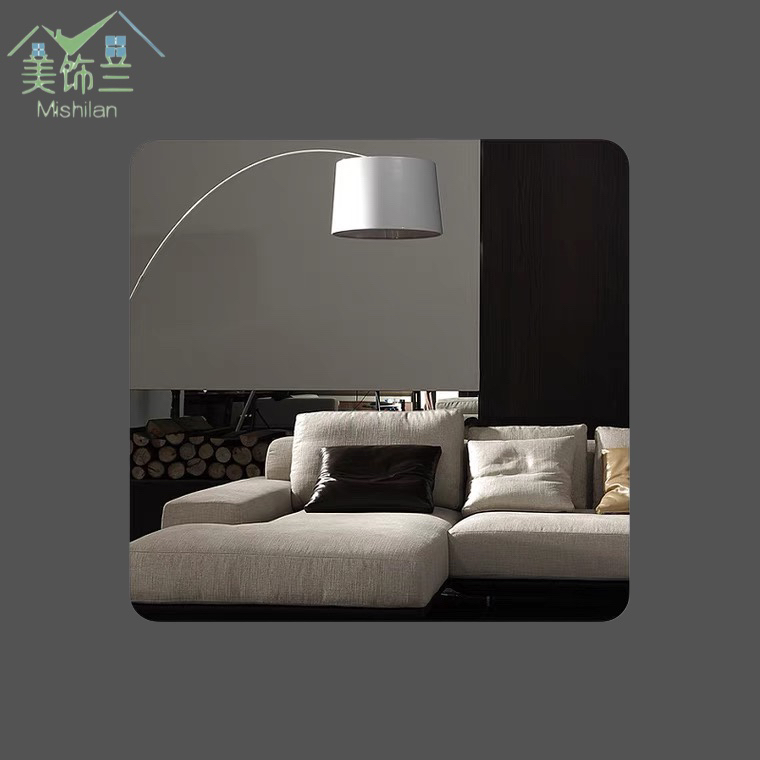 Square Cosmetic Mirror Face Mask 1mm Thickness Mirror Household Dressing Mirror Bathroom Entrance Small Bathroom Wall Sticker