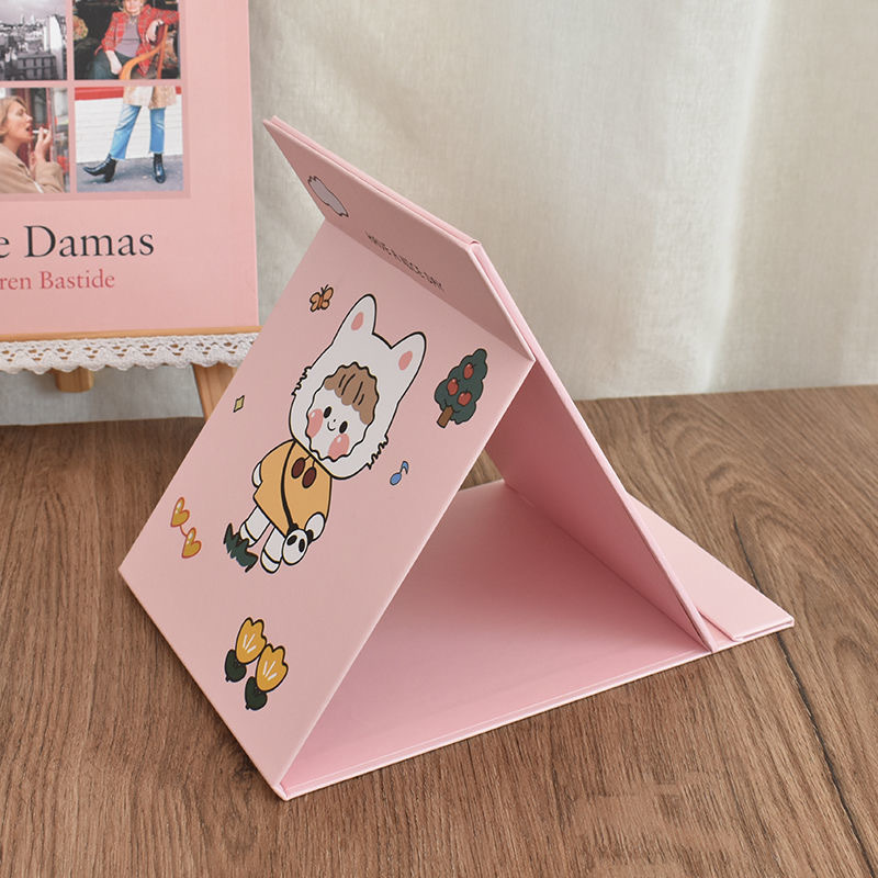 Simple Dressing Mirror Portable Mirror Desktop Makeup Mirror Makeup Mirror Simple Foldable and Portable Princess Mirror Makeup Mirror