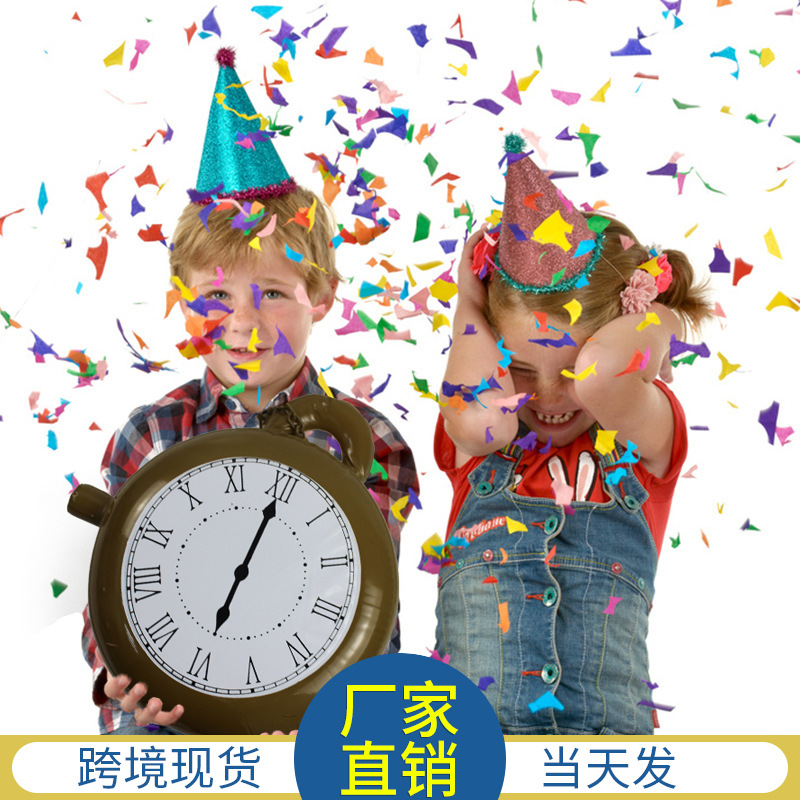 PVC Inflatable Children&#039;s Toy Pendant Clock Clock Children&#039;s Room Party Game Props One Piece Dropshipping