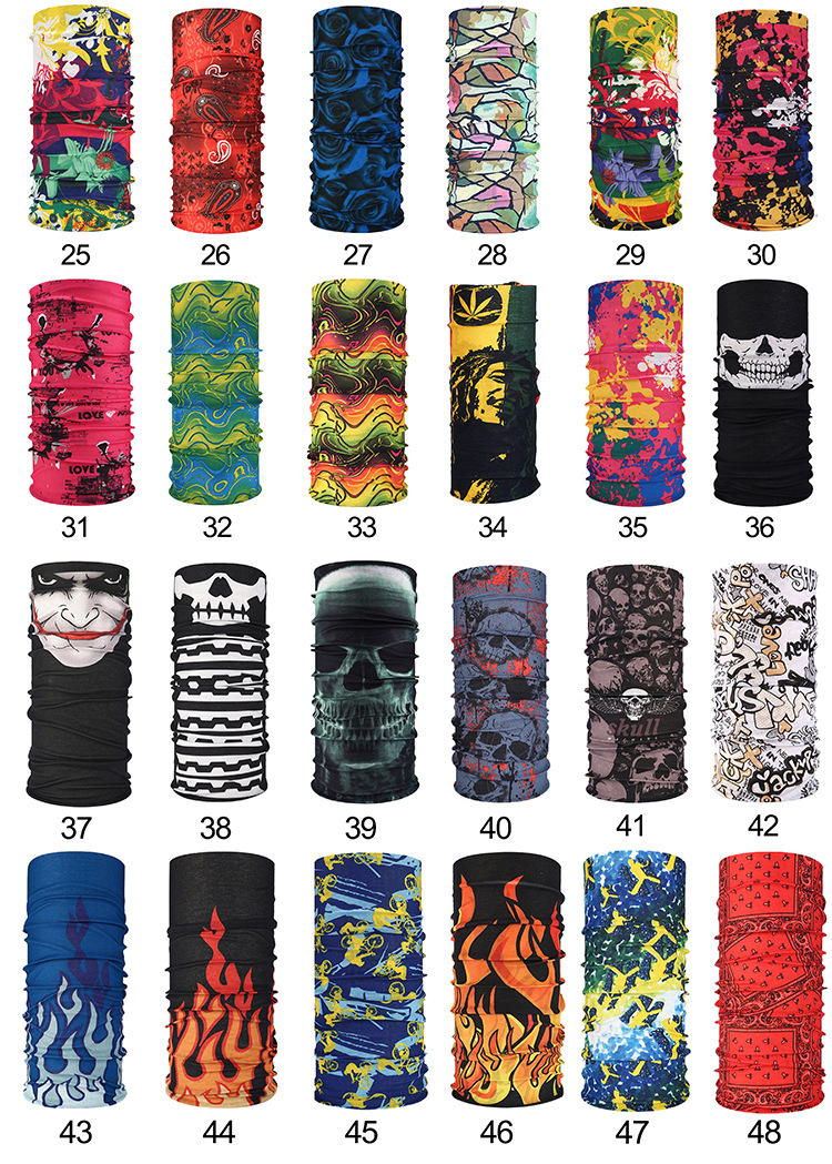 Outdoor Seamless Variety Magic Headscarf Men Bicycle Riding Headscarf Mask Collar Windproof Scarf Summer Sun Protection