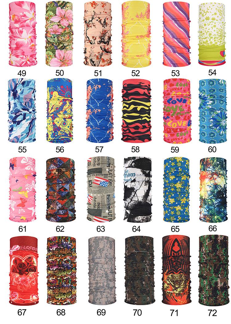 Outdoor Seamless Variety Magic Headscarf Men Bicycle Riding Headscarf Mask Collar Windproof Scarf Summer Sun Protection