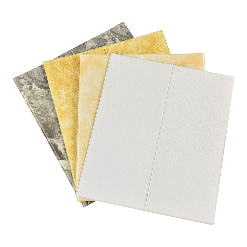 3D Wallpaper Self-Adhesive Wall Sticker Home Decoration 70*70 Marble Bathroom Waterproof Foam Wall Sticker