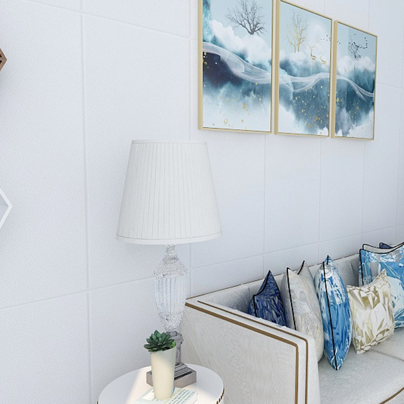 3D Wallpaper Self-Adhesive Wall Sticker Home Decoration 70*70 Marble Bathroom Waterproof Foam Wall Sticker