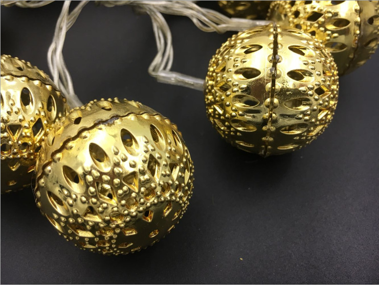 Iron bell battery lamp string LED lamp type lamp Christmas lights