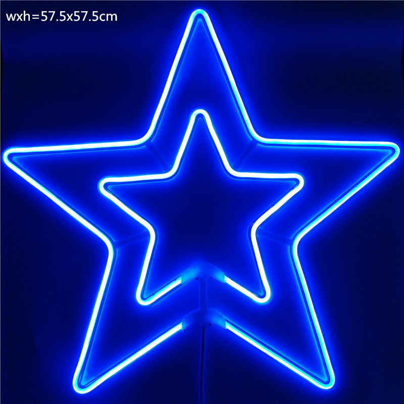 UL CE certification Christmas lights outdoor advertising lights five-pointed star LED neon lamp modeling
