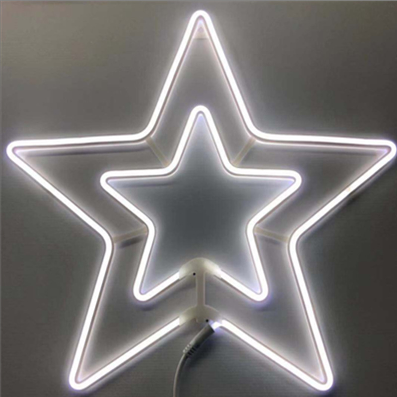 UL CE certification Christmas lights outdoor advertising lights five-pointed star LED neon lamp modeling