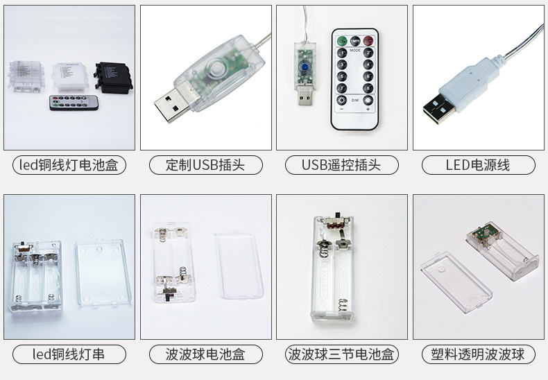 New led lights accessories string decoration decorations in interior Christmas lights plastic pendant