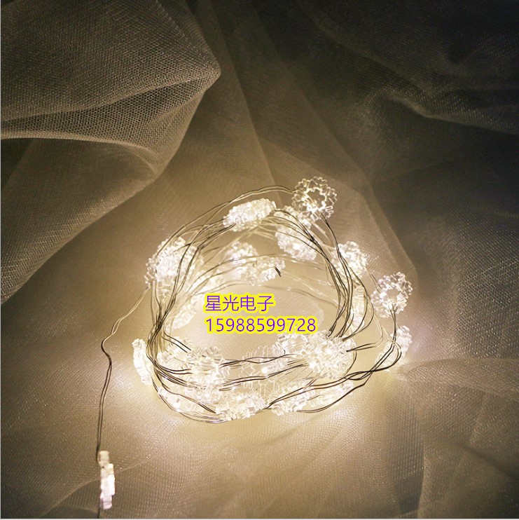 Snowflake Light String Popular LED Christmas Lights and Other Kinds of Pink Shapes