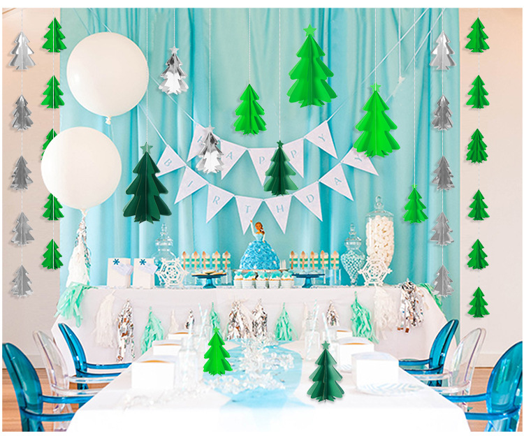 10 Stereo Mini Christmas Tree Paper String Flower Hanging Flag Christmas Decorations Party Decoration Supplies 10 Stereo Mini Christmas Tree Paper String Flower Hanging Flag Christmas Decorations Party Decoration Supplies