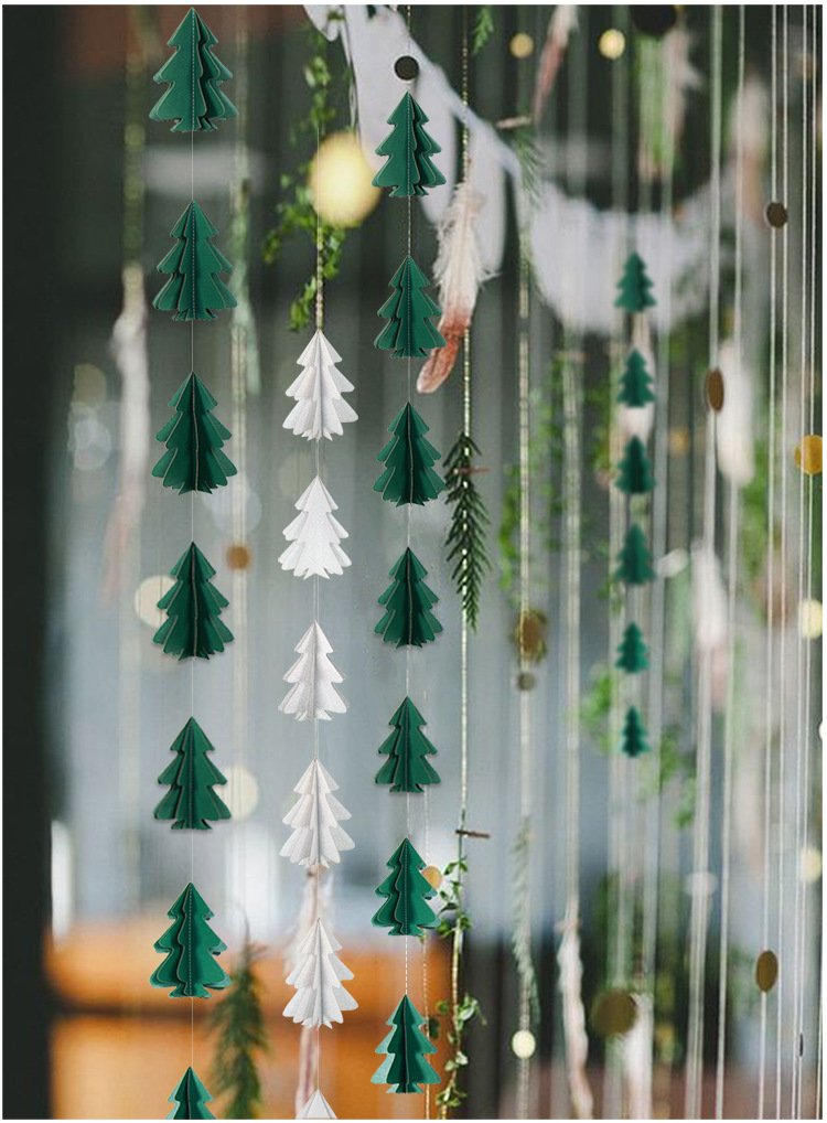 10 Stereo Mini Christmas Tree Paper String Flower Hanging Flag Christmas Decorations Party Decoration Supplies 10 Stereo Mini Christmas Tree Paper String Flower Hanging Flag Christmas Decorations Party Decoration Supplies