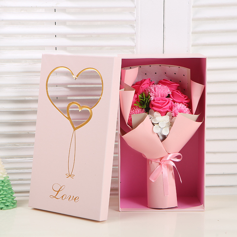 Valentine&#039;s Day Gift Rose Soap Flower Gift Box Girlfriend Birthday and Holiday Christmas Creative Gift