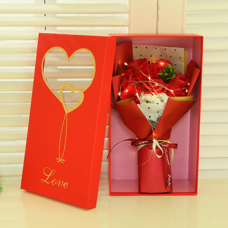 Valentine's Day Gift Rose Soap Flower Gift Box Girlfriend Birthday and Holiday Christmas Creative Gift Valentine's Day Gift Rose Soap Flower Gift Box Girlfriend Birthday and Holiday Christmas Creative Gift