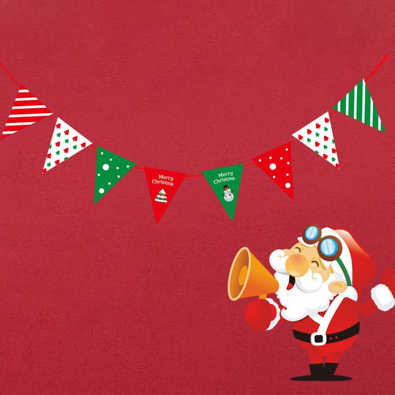 Christmas Supplies Paper Cartoon Santa Claus Banner Kindergarten Layout Merry Christmas Hanging Flag Hanging Flag