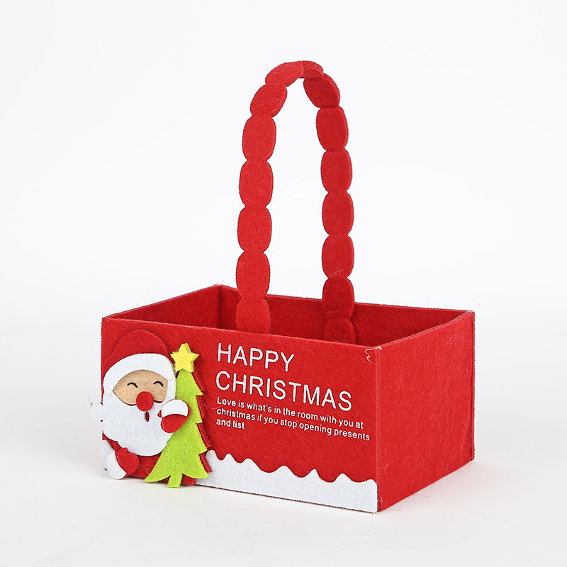 Factory Direct Sales Christmas Supplies Non-Woven Candy Bags Santa Claus Models Can Be Customized