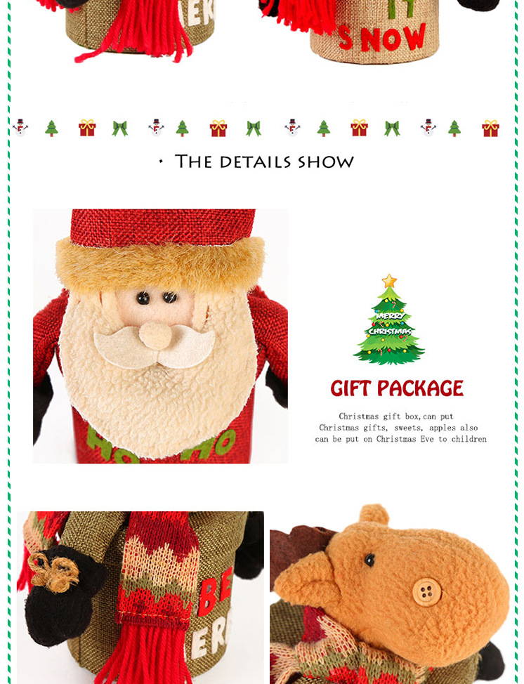 Christmas Apple Box Creative Gift Candy Packaging Box Christmas Supplies New Year Children Santa Claus Gift Box